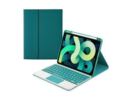 Carcasa y Teclado Bluetooth YIMGOTTA Hk102C para iPad 10.22021/2020/2019/iPad Air 10.5/iPad Pro10.5 (Inglés - Verde)