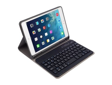 Carcasa y Teclado Bluetooth YIMGOTTA Rk405 para iPad Mini1/2/3/4/5 (Inglés - Negro)