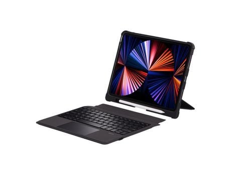 Carcasa y Teclado Bluetooth YIMGOTTA T5206 para iPad 10.22021/2020/2019/iPad Air 10.5/iPad Pro10.5 (Inglés - Negro)