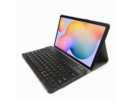 Carcasa y Teclado Bluetooth YIMGOTTA Dy-P610 para Samsung Tabs6 Lite 10.4 P610/P615 (Inglés - Negro)