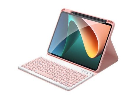 Carcasa y Teclado Bluetooth YIMGOTTA Hf-M511 para Xiaomi Pad5/ Pad5 Pro 11 (Inglés - Rosa)