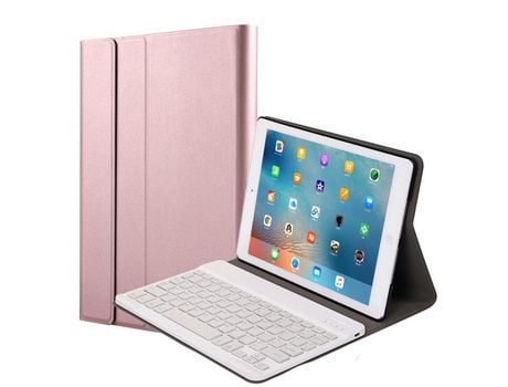 Carcasa y Teclado Bluetooth YIMGOTTA Ft1030 para 2018&2017iPad Pro9.7/Air2/Air (Inglés - Rosa)