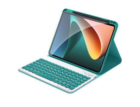 Carcasa y Teclado Bluetooth YIMGOTTA Hf-M511 para Xiaomi Pad5/ Pad5 Pro 11 (Inglés - Verde)