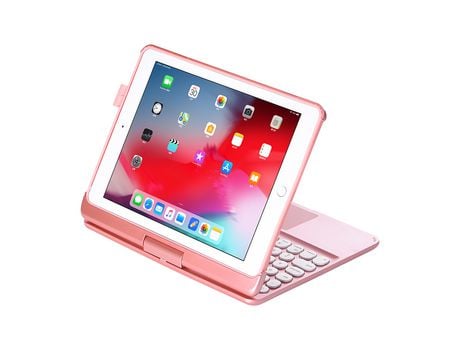 Carcasa y Teclado Bluetooth YIMGOTTA Q5 para 2018&2017iPad/Pro9.7/Air2 (Inglés - Rosa)