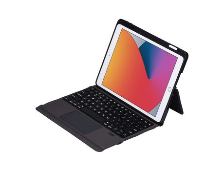 Carcasa y Teclado Bluetooth YKCLOUD T2092 para iPad 10.22020/2019/iPad Air 10.5/iPad Pro10.5 (Inglés - Negro)
