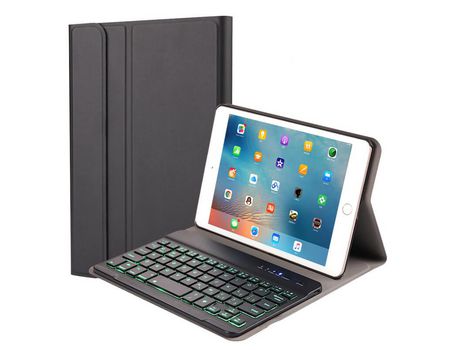 Carcasa y Teclado Bluetooth YIMGOTTA 1027D para iPad Mini1/2/3 (Inglés - Negro)
