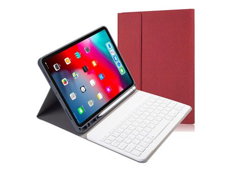Carcasa y Teclado Bluetooth YIMGOTTA Rk11 para iPad Air4 2020 10.9/iPad Pro112021/2020/2018 (Inglés - Rojo)