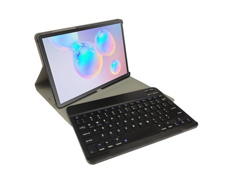 Carcasa y Teclado Bluetooth YIMGOTTA Dy-T860 para Samsung Tabs6 10.5 T860/T865 (Inglés - Negro)