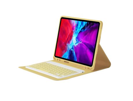 Carcasa y Teclado Bluetooth YIMGOTTA Ps97 para 2018&2017iPad Pro9.7/Air2/Air (Inglés - Amarillo)