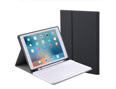 Carcasa y Teclado Bluetooth YIMGOTTA Rk508 para 2018&2017/iPad Pro9.7/Air2/Air (Inglés - Negro)