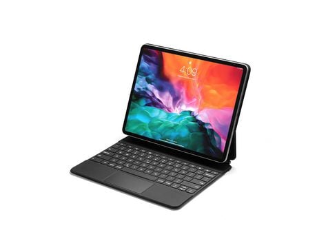 Carcasa y Teclado Bluetooth YIMGOTTA P129Pro para iPad Pro12.92021/2020/2018 (Inglés - Negro)