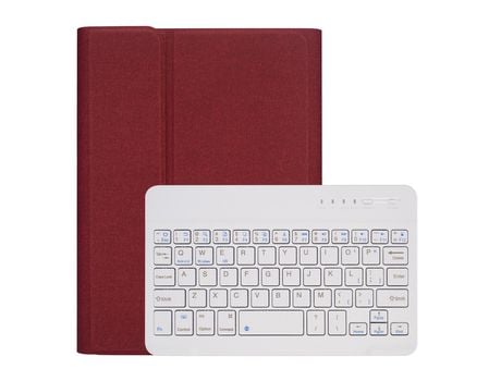 Carcasa y Teclado Bluetooth YIMGOTTA Rk405 para iPad Mini1/2/3/4/5 (Inglés - Rojo)