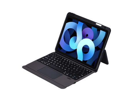 Carcasa y Teclado Bluetooth YIMGOTTA T2096 para iPad Air4 2020 10.9/iPad Pro112021/2020/2018 (Inglés - Negro)
