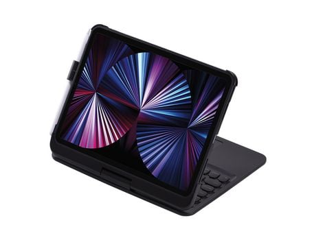 Carcasa y Teclado Bluetooth YKCLOUD Q8 para iPad Air4 2020 10.9/iPad Pro112021/2020/2018 (Inglés - Negro)
