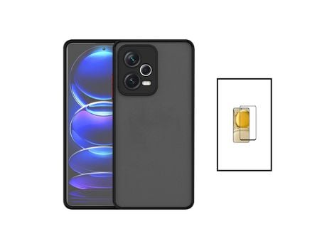 Kit Carcasa Trasera Protección Cámara + Protector de Vidrio Templado Gorilasglass para Xiaomi Poco X5 GIFT4ME Negro