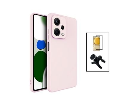 Kit de Protector de Pantalla de vidrio templado de cubierta completa 5D + Carcasa de silicona líquida + soporte de coche magnético reforzado para X...