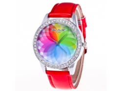 Reloj Analógico De Cuarzo Con Correa De Cuero Ajustable Rebirth Rectangular (blanco)