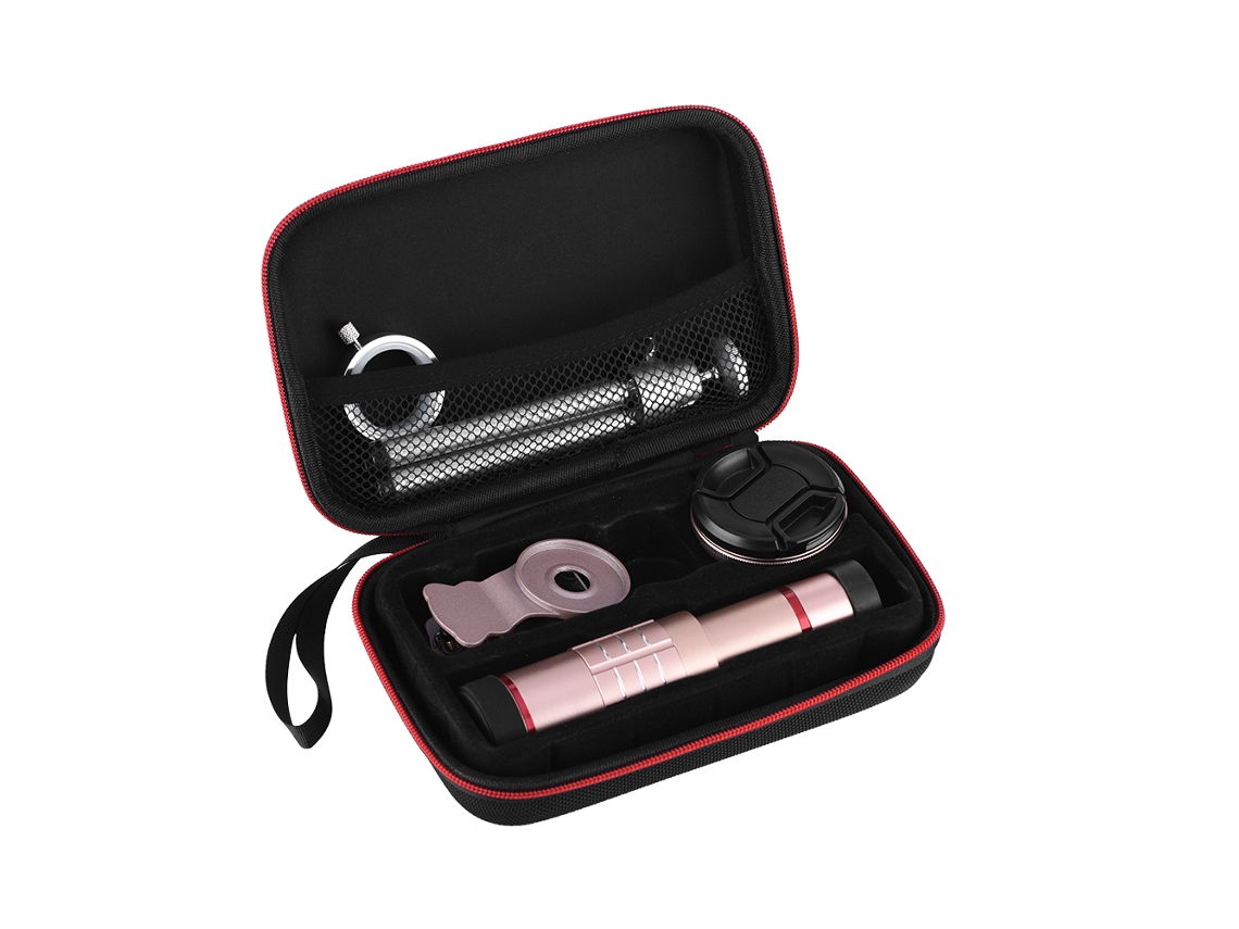 Lente Telefoto Para Teléfono Con 18x Zoom Hd, Telescopio Externo Universal De Color Oro Rosa