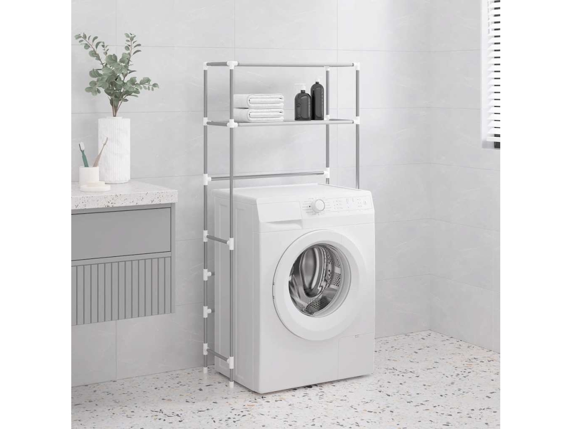 Estante de Almacenamiento para Lavadora 2 Estantes. Decoración del hogar Dkd de hierro gris