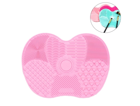 Alfombrilla De Limpieza De Brochas De Maquillaje De Gel De Silicona, Almohadilla Limpiadora De Brochas De Maquillaje Portátil, Rosa ZMDECQNA