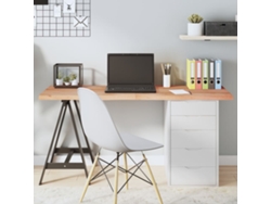 Tablero Mesa | Superficie De Mesa | Tablero De Escritorio Madera Roble Tratada Marrón Claro 140x60x(2-4) Cm Wsd21525