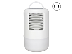 Mini Ventilador Portátil Para Refrigeración Líquida Con 3 Velocidades, Luz Nocturna Y Temporizador - Blanco (enchufe Estadounidense)