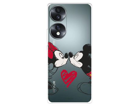 Carcasa para HUAWEI Honor 70 Oficial De Disney Mickey Y Minnie Beso Clásicos Disney HUAWEI Transparente