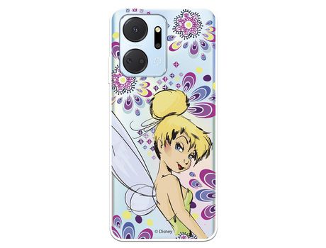 Carcasa para HUAWEI Honor X7A Oficial De Disney Campanilla Flores Peter Pan HUAWEI Transparente