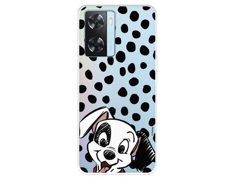 Carcasa para OPPO A57S Oficial De Disney Cachorro Manchas 101 Dálmatas OPPO Transparente