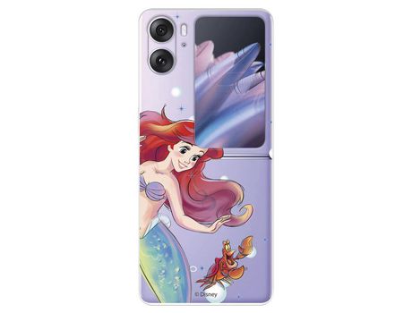 Carcasa para OPPO Find N2 Flip Oficial De Disney Ariel Y Sebastián Burbujas La Sirenita OPPO Transparente