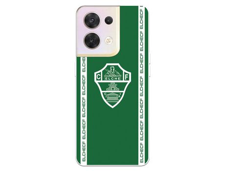 Carcasa para OPPO Reno 8 Del Elche Cf Escudo Fondo Verde Licencia Oficial Elche Cf OPPO Transparente