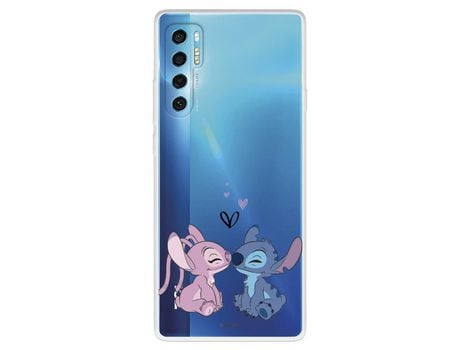 Carcasa para TCL 20 Pro 5G Oficial De Disney Angel & Stitch Beso Lilo & Stitch TCL Transparente
