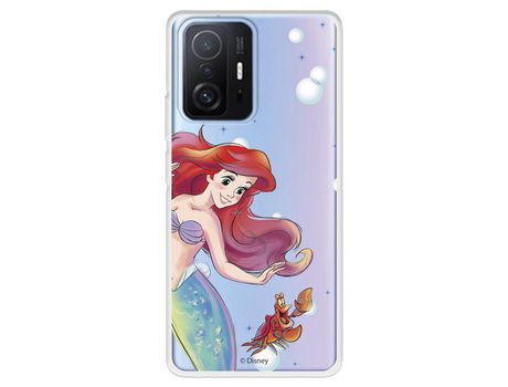 Carcasa para XIAOMI 11T Oficial De Disney Ariel Y Sebastián Burbujas La Sirenita XIAOMI Transparente