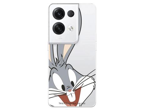 Carcasa para OPPO Reno 8 Pro Oficial De Warner Bros Bugs Bunny Silueta Transparente Looney Tunes OPPO Transparente