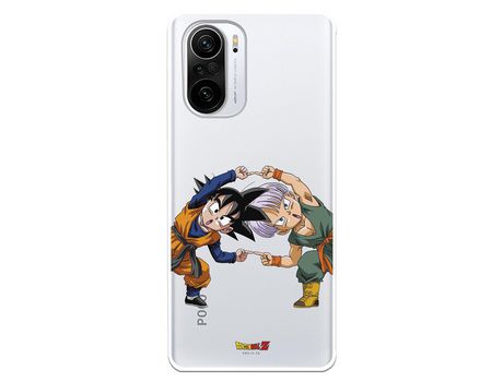 Carcasa para XIAOMI Poco F3 Oficial De Dragon Ball Goten Y Trunks Fusión Dragon Ball XIAOMI Transparente
