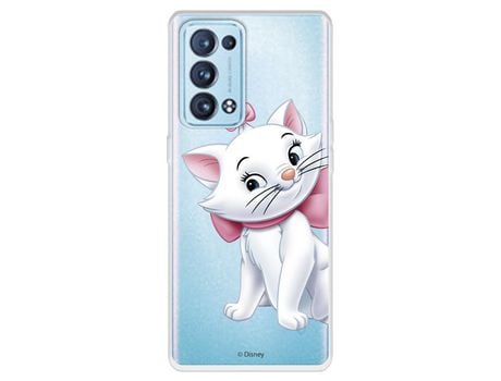 Carcasa para OPPO Reno6 Pro Oficial De Disney Marie Silueta Los Aristogatos OPPO Transparente