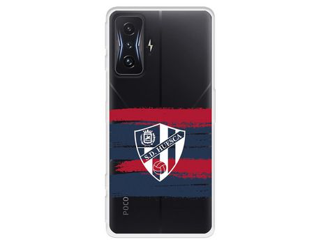 Carcasa para XIAOMI Poco F4 Gt Del Sd Huesca Rayas Transparente Licencia Oficial Sd Huesca XIAOMI Transparente