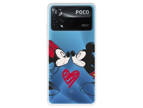 Carcasa para XIAOMI Poco X4 Pro Oficial De Disney Mickey Y Minnie Beso Clásicos Disney XIAOMI Transparente