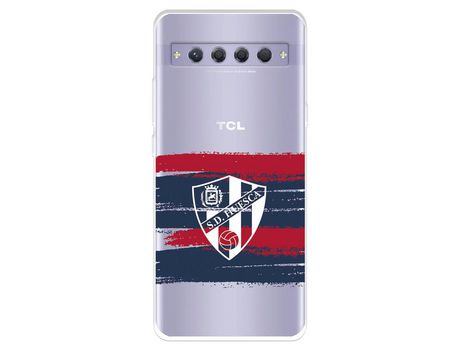 Carcasa para TCL 10 Plus Del Sd Huesca Rayas Transparente Licencia Oficial Sd Huesca TCL Transparente