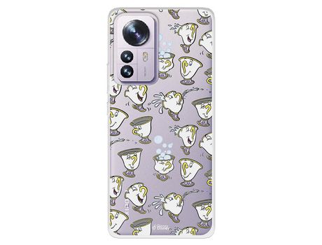 Carcasa para XIAOMI 12 Oficial De Disney Chip Potts Siluetas La Bella Y La Bestia XIAOMI Transparente