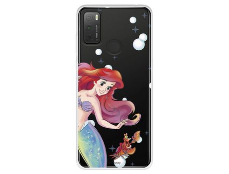 Carcasa para TCL 20Y Oficial De Disney Ariel Y Sebastián Burbujas La Sirenita TCL Transparente