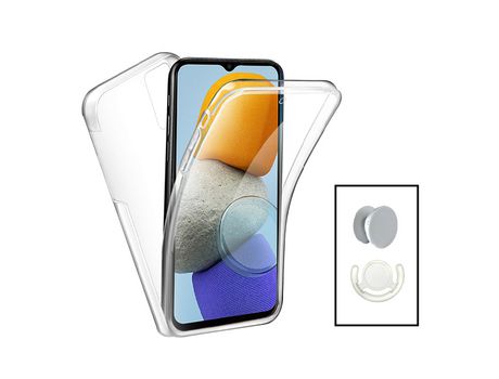 Kit Carcasa 360° Protección Frente y Verso + 1 Handholder + 1 Soporte Handholder para Xiaomi Redmi A2 GIFT4ME Transparente/Blanco