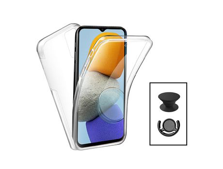 Kit Carcasa 360° Protección Frente y Verso + 1 Handholder + 1 Soporte Handholder para Xiaomi Redmi A2 GIFT4ME Transparente/Negro