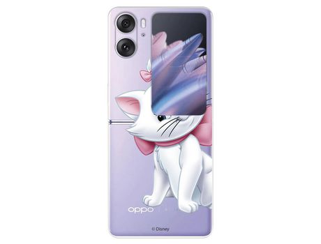 Carcasa para OPPO Find N2 Flip Oficial De Disney Marie Silueta Los Aristogatos OPPO Transparente