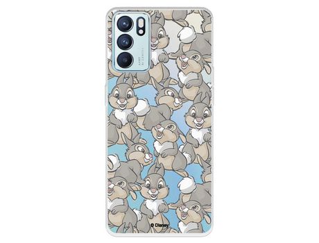 Carcasa para OPPO Reno6 Oficial De Disney Tambor Patrones Bambi OPPO Transparente