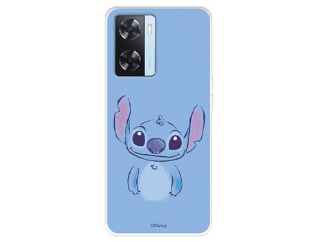 Carcasa para OPPO A57S Oficial De Disney Stitch Azul Lilo & Stitch OPPO Transparente