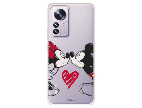 Carcasa para XIAOMI 12 Oficial De Disney Mickey Y Minnie Beso Clásicos Disney XIAOMI Transparente