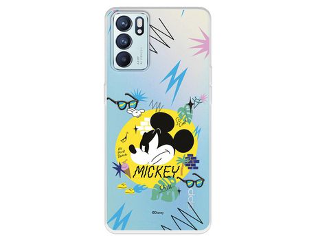 Carcasa para OPPO Reno6 Oficial De Disney Mickey Mickey Urban Clásicos Disney OPPO Transparente