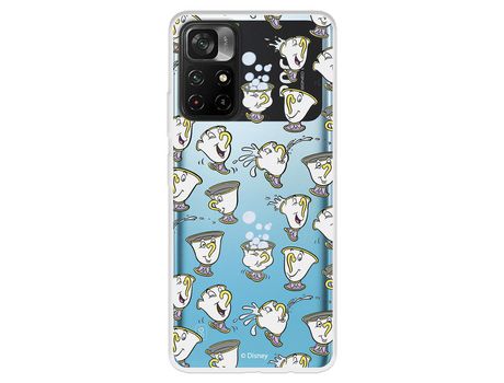 Carcasa para XIAOMI Poco M4 Pro 5G Oficial De Disney Chip Potts Siluetas La Bella Y La Bestia XIAOMI Transparente