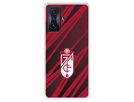 Carcasa para XIAOMI Poco F4 Gt Del Granada Cf Escudo Líneas Rojas Y Negras Licencia Oficial Granada Cf XIAOMI Transparente